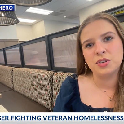 Grace Griffin featured on Charleston's NBC News2 Everyday Heroes talking about the Sweets for Veterans Charitable Campaign.